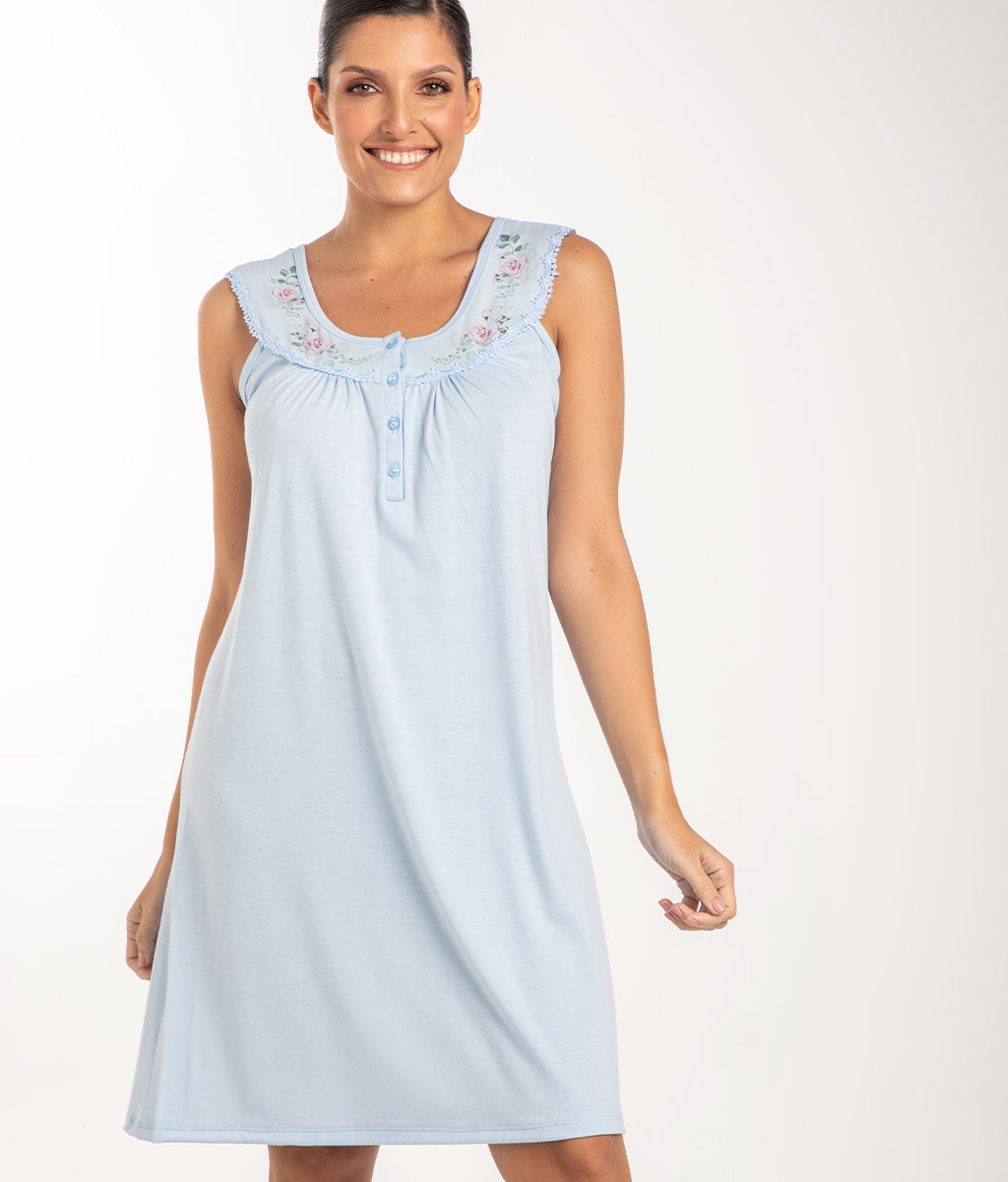 Camisón modal ROSE Plus size - Bianca Secreta