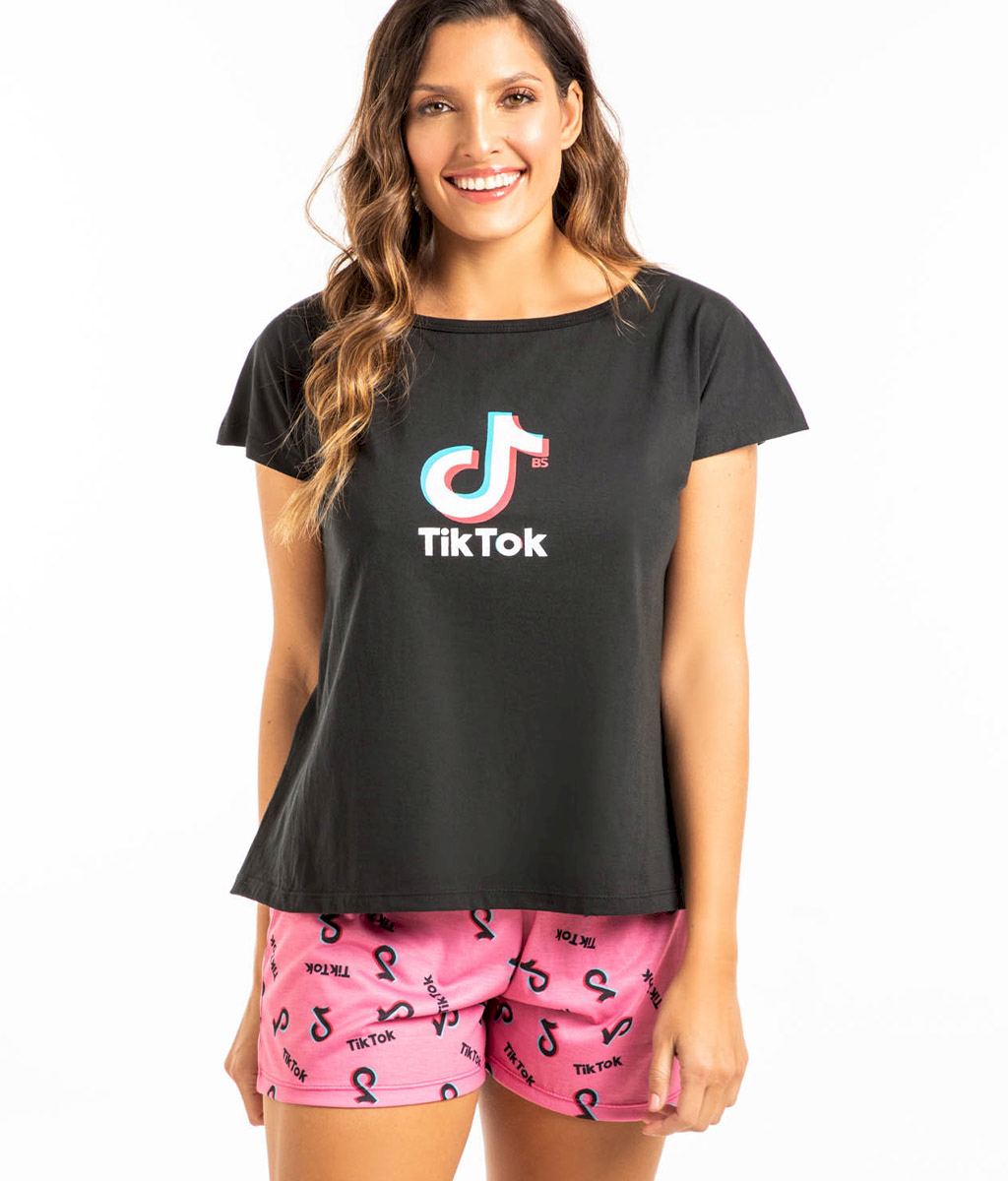 Pijama TIK TOK Plus size - Florcitas