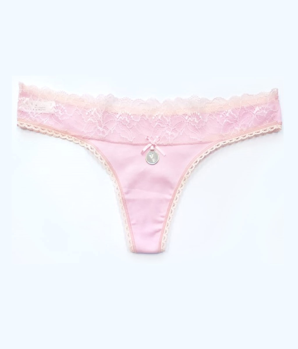 Colaless algodón y puntilla ROSÉ - Yvette
