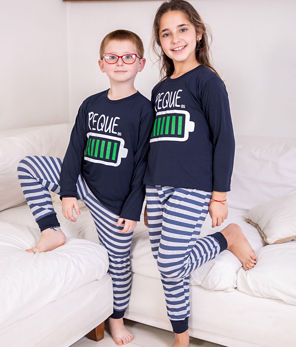 Pijama infantil BATTERY Plus size Aw - Bianca Secreta