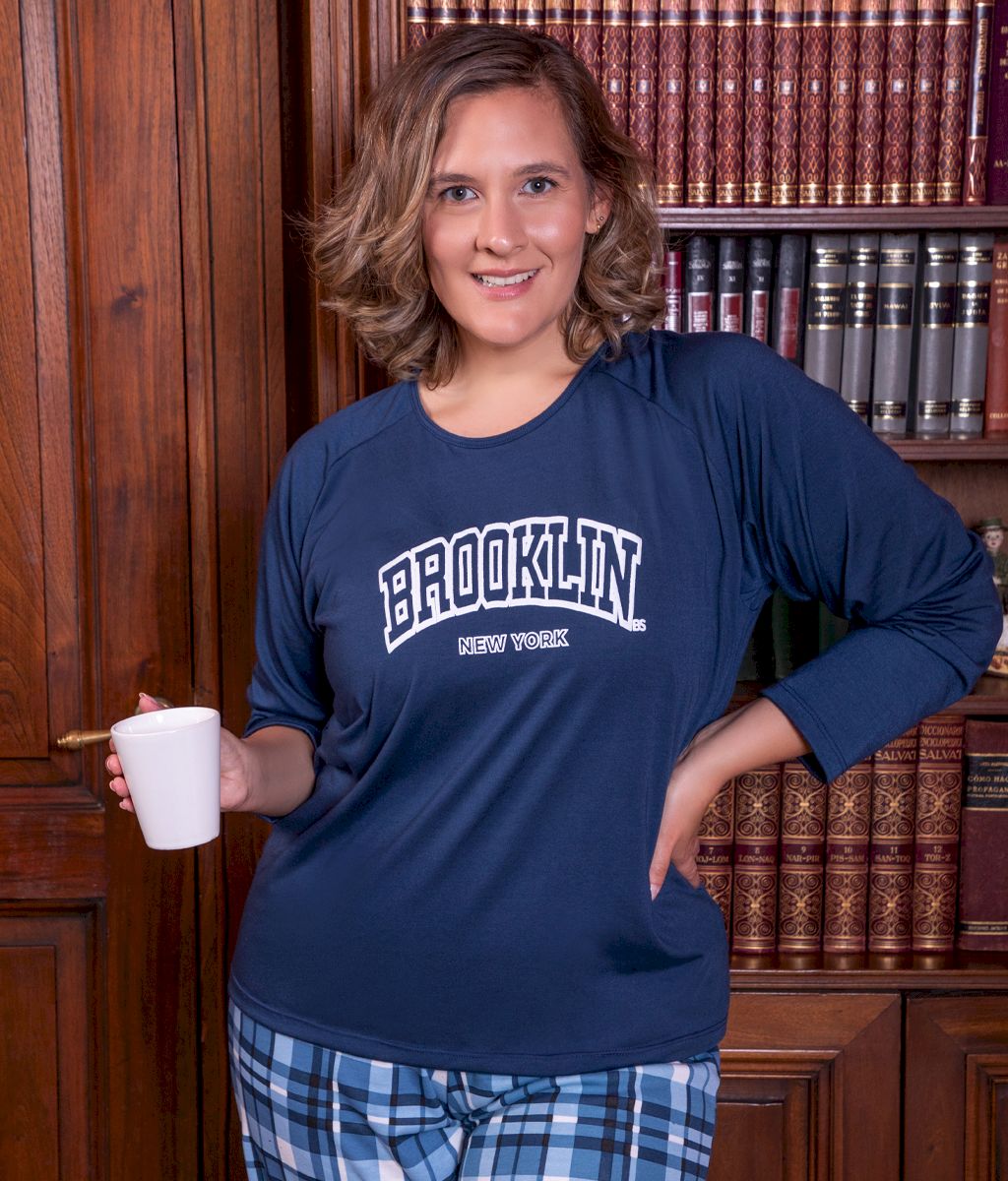 Pijama escoses BROOKLYN Plus size FW - Bianca Secreta
