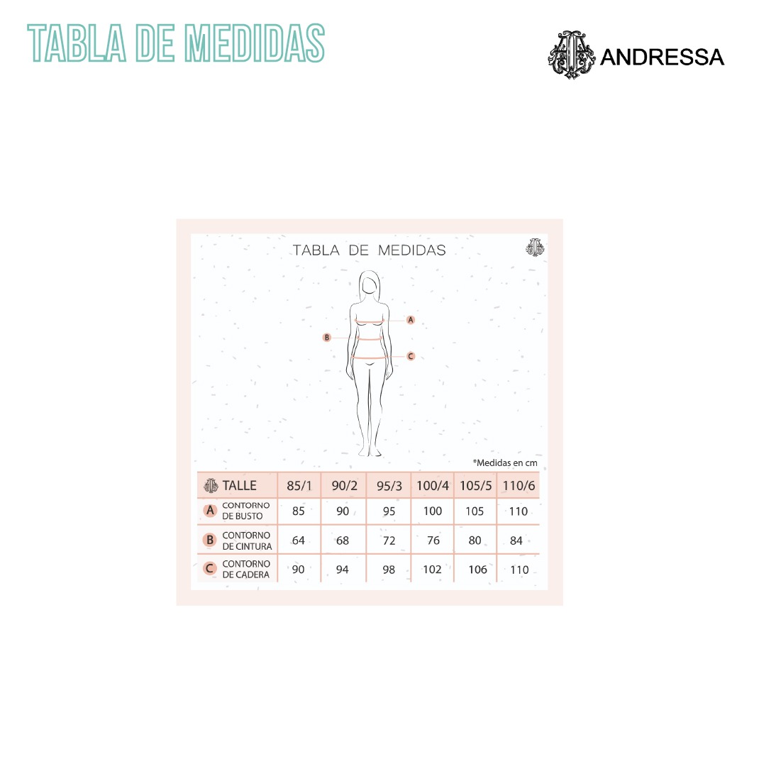 Pack x 2 colaless microfibra Tabla de medidas